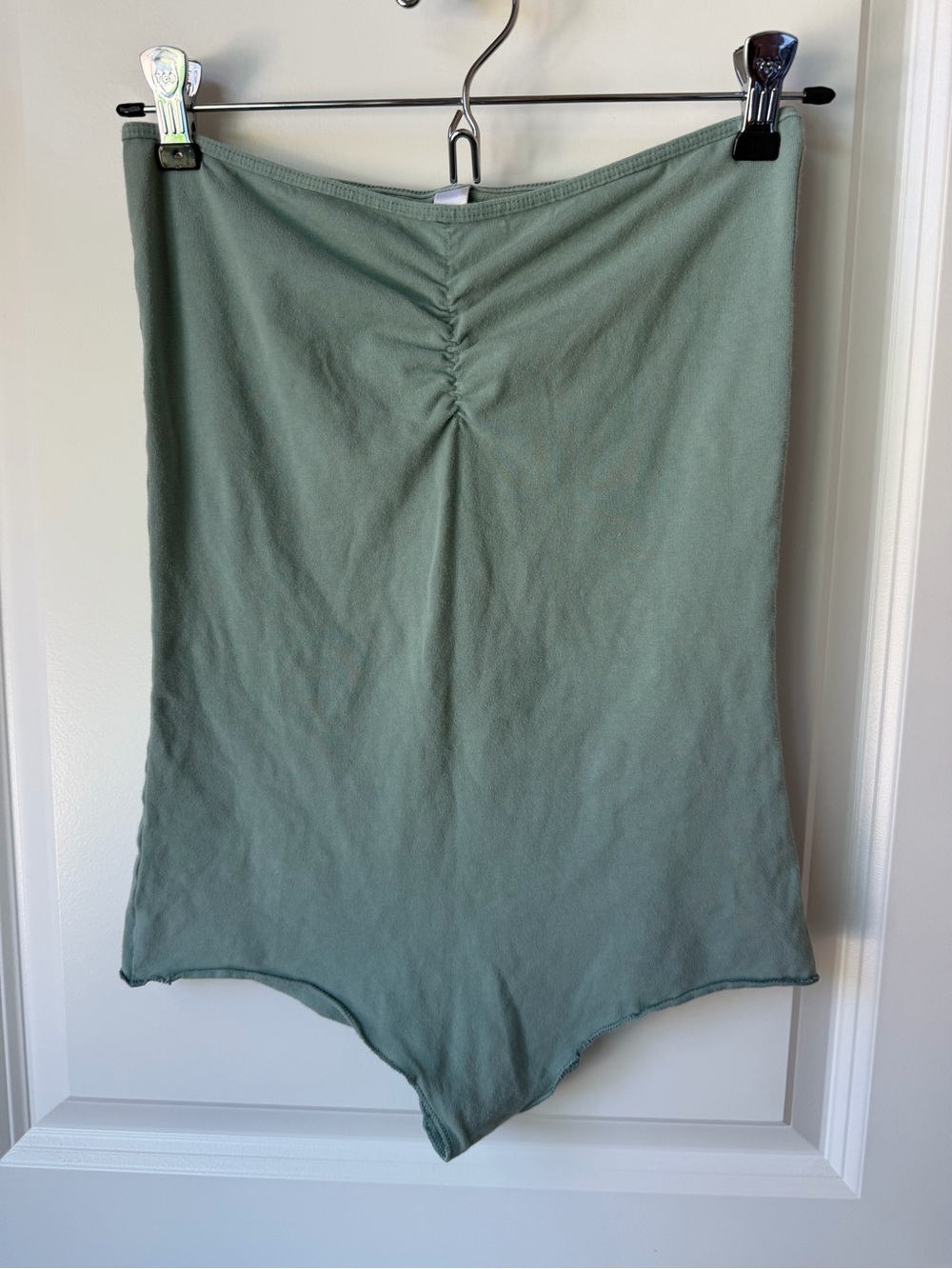 American Apparel Sage Green Scoop Neck Bodysuit